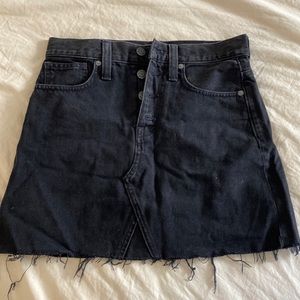Madewell black denim skirt